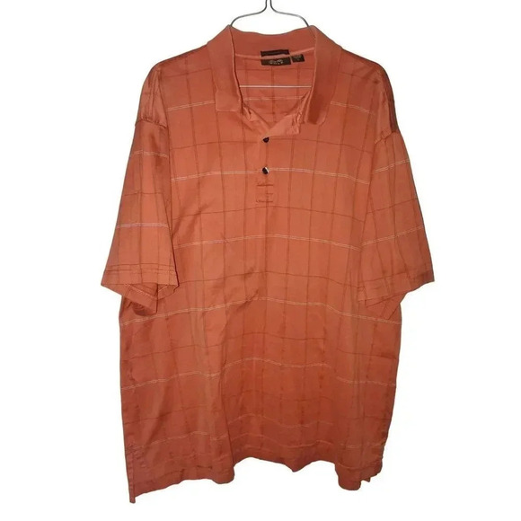 Tasso Elba Golf Polo Shirt Double Mercerized Cotton 100% Cotton Mens Size Large - Picture 1 of 11